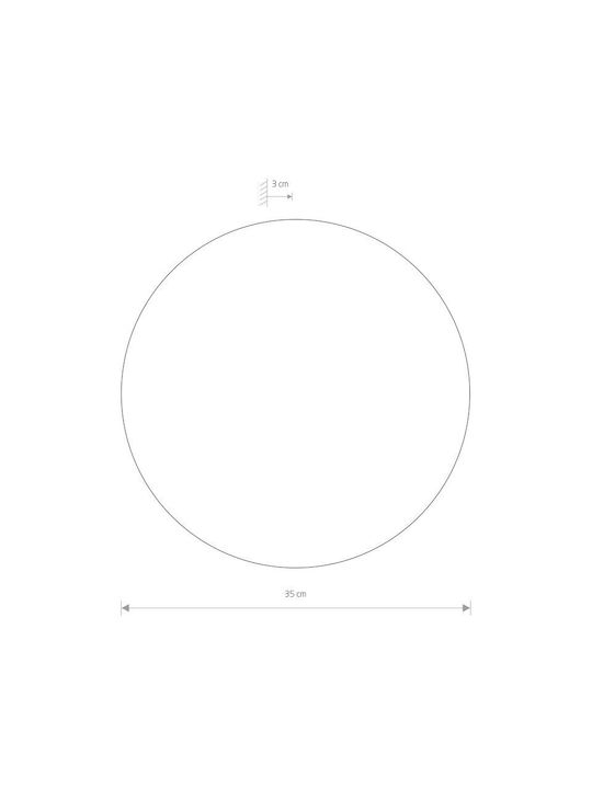 Nowodvorski Ring Φωτιστικό Τοίχου LED Μαύρο 35x3εκ.