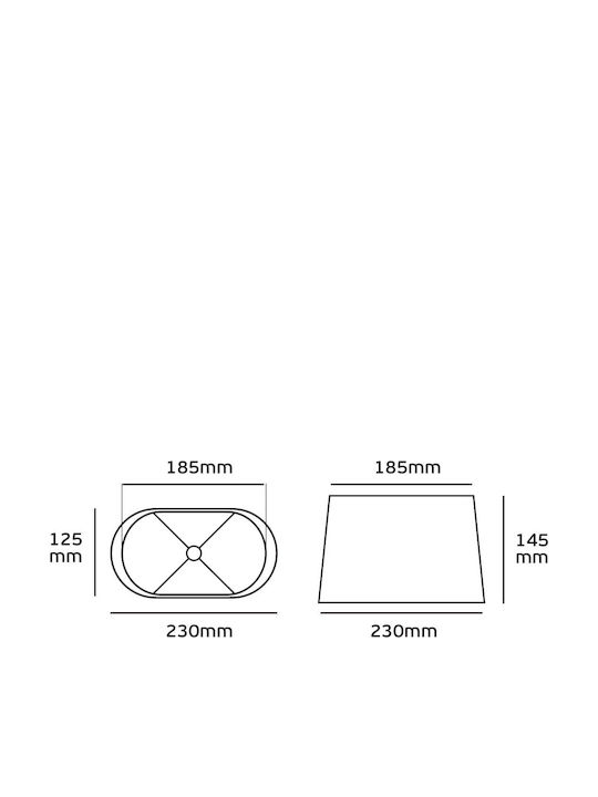 VK Lighting Κωνικό Καπέλο Φωτιστικού Ροζ με Διάμετρο 23cm