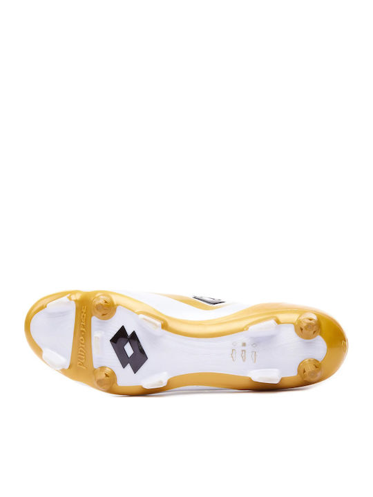 Lotto Zhero Gravity FG 2T Pantofi de Fotbal cu crampoane Albe