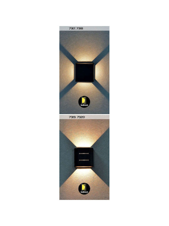 Rabalux Lippa Επιτοίχια Εξωτερική Πλαφονιέρα LED IP54 6W με Θερμό Λευκό Φως