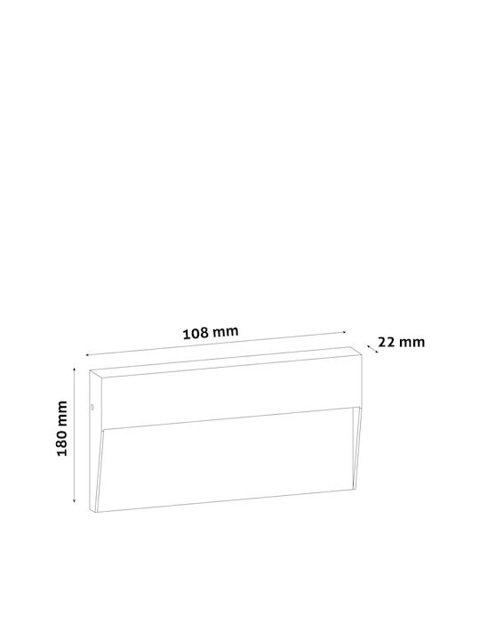 Avide AOLS6WW-KAL Wall-Mounted Outdoor Ceiling Light LED IP54 6W with Warm White Light