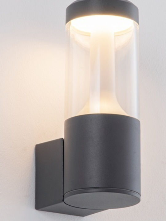 Zambelis Lights Wall-Mounted Outdoor Lantern LED IP54 10W with Warm White Light 12.5x9x24εκ.