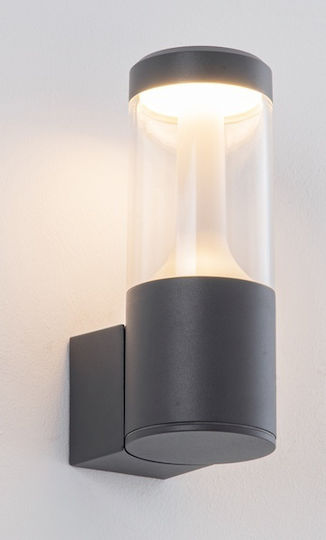 Zambelis Lights Felinar de exterior montat pe perete LED IP54 10W cu Alb Cald Lumină 12.5x9x24εκ.