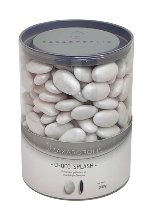 Zaxaropolis Jordan Almonds Choco Splash In Standard Shape With White Chocolate Flavour 1000gr