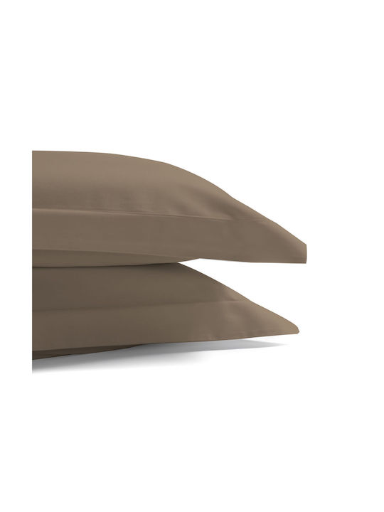 Aslanis Home Satin Plain Pillowcase Set Oxford Khaki 50x80cm.
