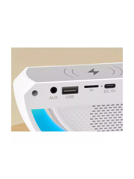 Ceas De Masă Digital Led Cu Ceas Deșteptător Radio Și Încărcare Wireless Multicolor 27276V