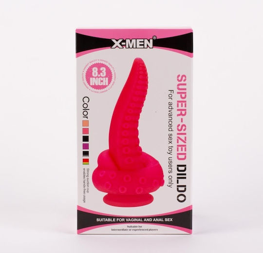 X-Men Dildo με Βεντούζα Μαύρο 21cm