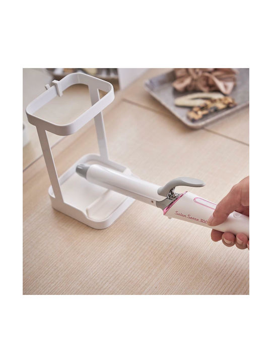 Yamazaki Organizer Hair Tools Metallic White Tower 10.5x10.5x16.5