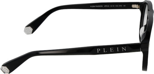 Philipp Plein Herren Acetat Brillengestelle Schwarz VPP016M 0700