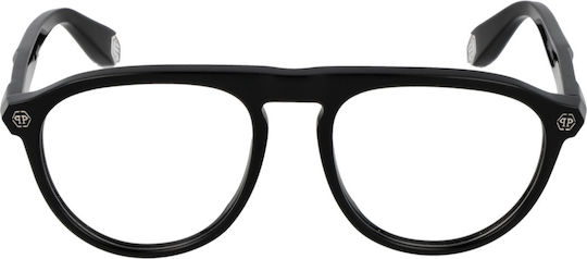 Philipp Plein Herren Acetat Brillengestelle Schwarz VPP016M 0700