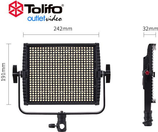 Tolifo Nou Tolifo 600ms Mark 2 Cri 95 Iluminator LED Alimentare Versiune Lumina Naturală