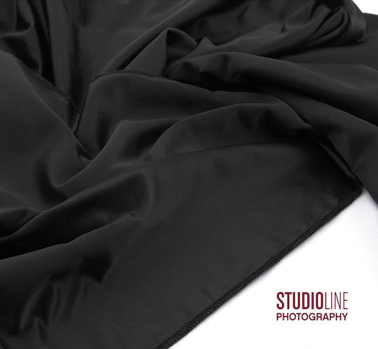 Studioline 3 x 6 Double-Sided Professional Black Polyester Photography Cloth