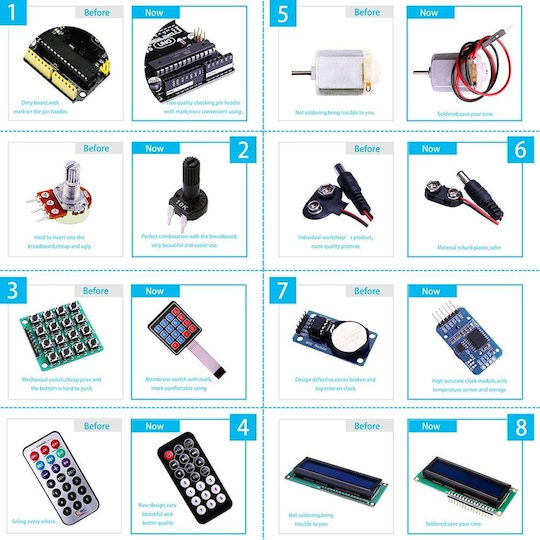 Elegoo Uno R3 Projekt Das Kompletteste Ultimative Starter Kit Mit Anleitung Uno R3 Steuerungsplatine Lcd1602 Servo Schrittmotor Arduino Uno Projekt