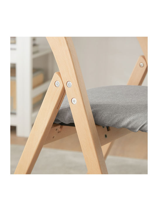 Foldable Kitchen Wooden Chair Grey