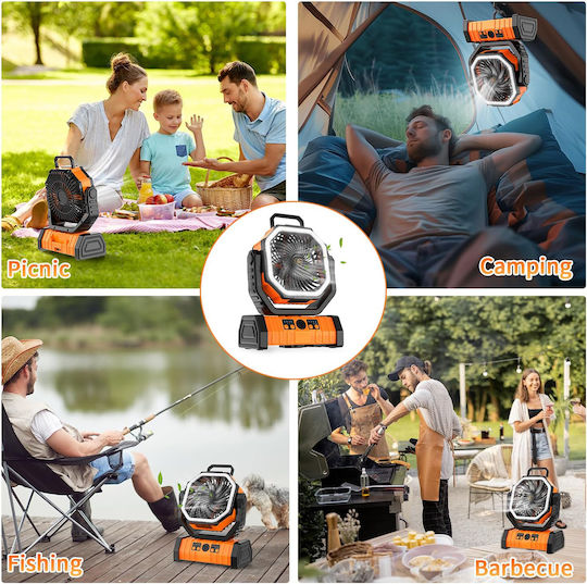 Powertech Mini Klimaanlage USB und Powerbank 15W Orange PT-1430