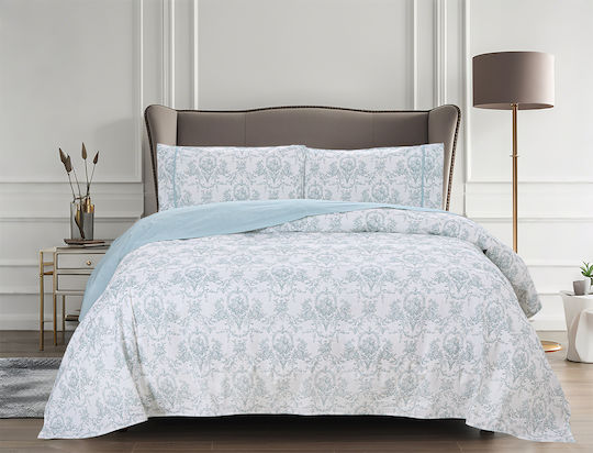 Liolios Home Sheet Sets Queen 245x270cm. Aqua 4pcs