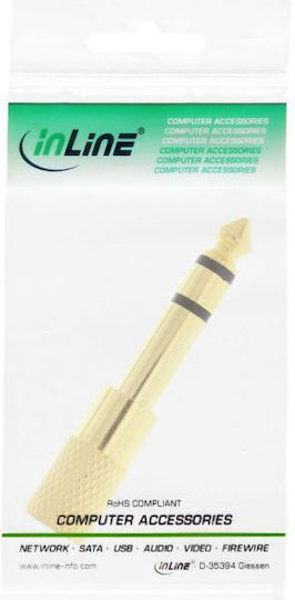 InLine Converter 3.5mm female to 6.3mm male Gold 1pcs 99305P