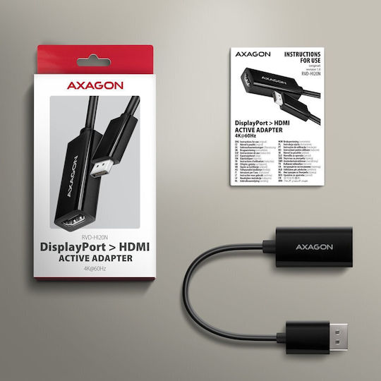 Axagon Converter DisplayPort male to HDMI female 1pcs
