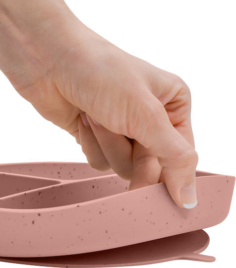 Kikka Boo Baby Food Plate Platinum made of Silicone Pink