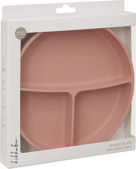 Kikka Boo Baby Food Plate Platinum made of Silicone Pink
