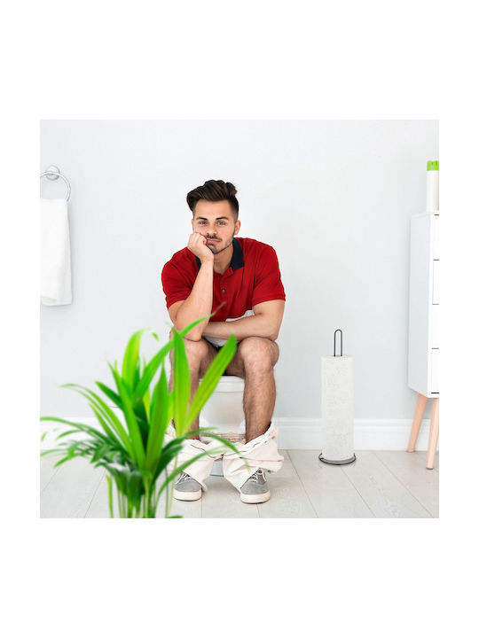 Relaxdays Suport de hârtie Metal Neagră 4052025919542