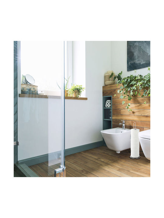 Relaxdays Suport de hârtie Metal Neagră 4052025919542