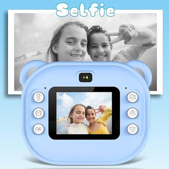 B0DHQM1T65 Children's Camera with Thermal Printing Blue