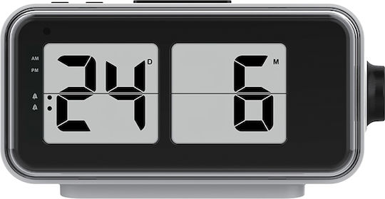 Life Desk Flip Tabletop Digital LED Clock with Alarm Clock Orange 221-0458