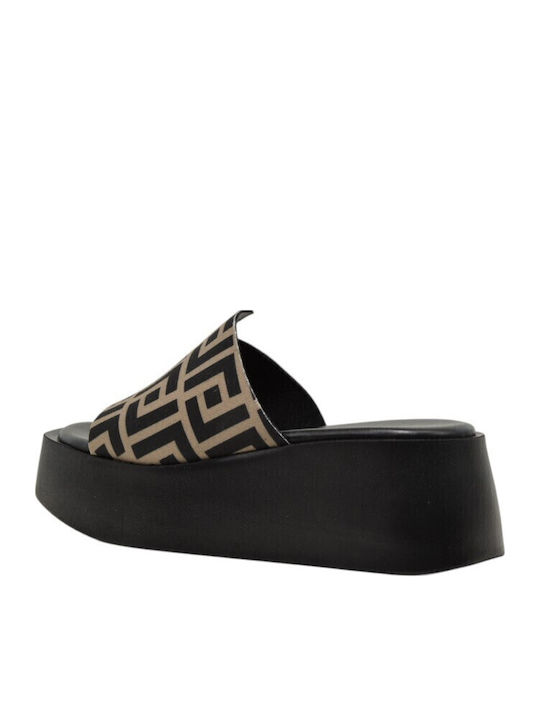 Women's Flat Sandals Flatforms in Brown Color