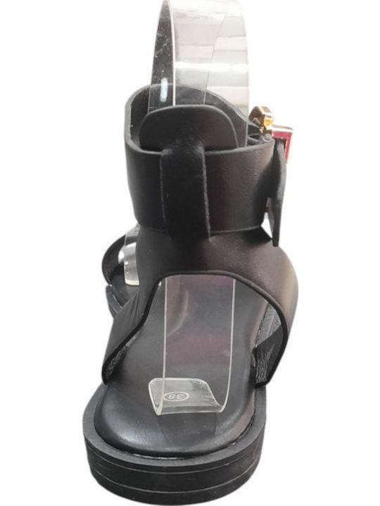 Women's Flat Sandals in Black Color