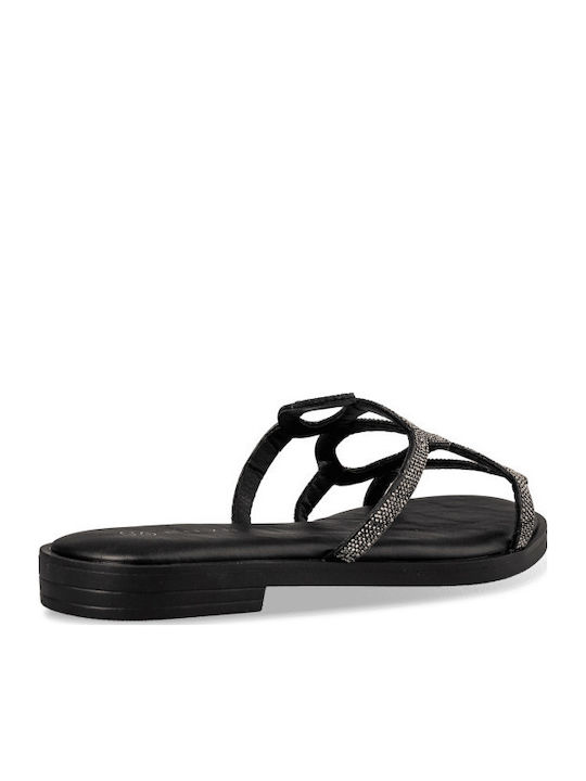Women's Flat Sandals in Black Color