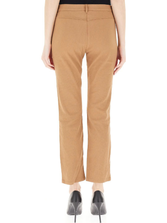 Women's Fabric Trousers Light Brown