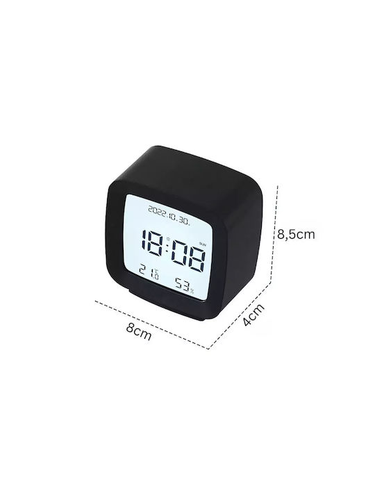Digitaler Wecker LCD-Bildschirm Temperatur Luftfeuchtigkeit Schlummerfunktion 8x4x8,5 cm Aria Trade