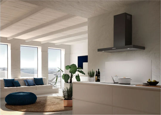 Faber Stilo Comfort BK Matt A90 Island Vent Hood 90cm Black