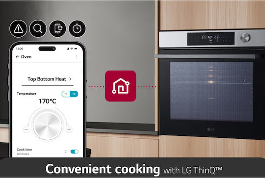 LG Φούρνος άνω Πάγκου 76lt Π59.2εκ. Μαύρος