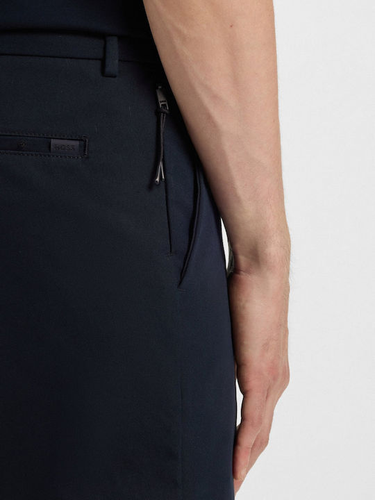 Trousers Chino Elastic in Slim Fit Dark Blue
