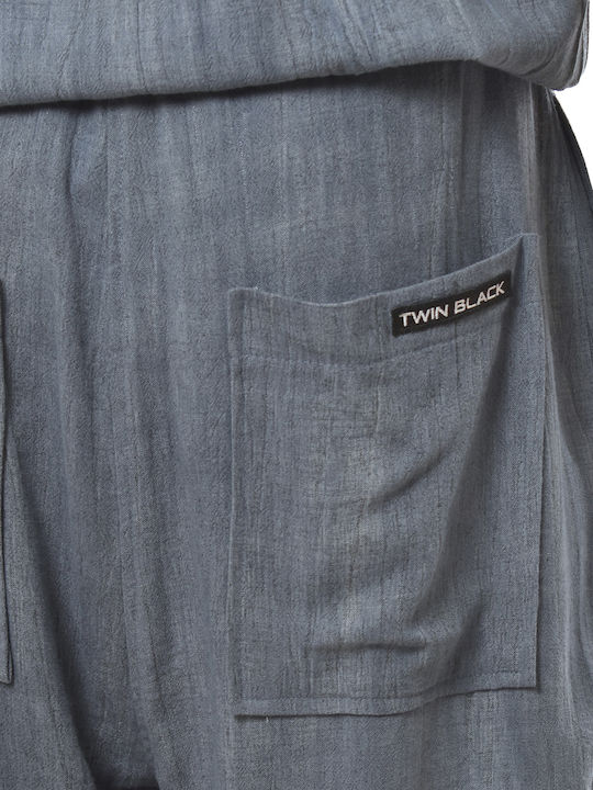 Παντελόνι σε Relaxed Εφαρμογή Black, Denim-blue