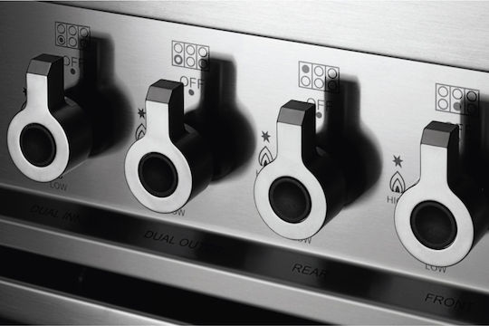 Bertazzoni Aragaz 86lt cu Plite pe Gaz Natural L89.5cm. Black