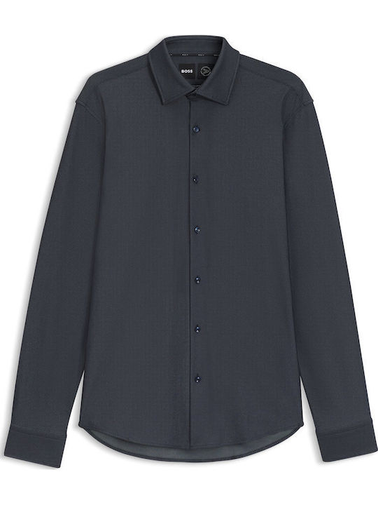 Regular-fit Langärmlig Hemd Dark Blue