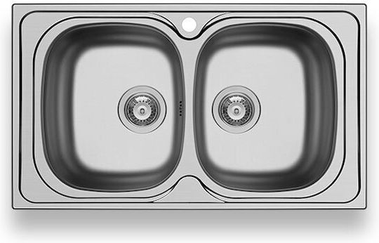 Maidtec Derby 2B Ένθετος Inox Σατινέ Μ86xΠ50cm Ασημί