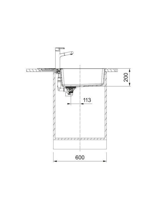 Franke Cng 611-78 1140687666 Drop-In Sink Synthetic Granite W78xD50cm White