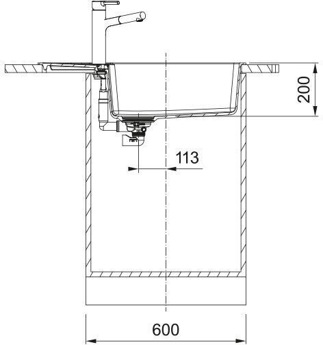 Franke Cng 611-78 Ένθετος Νεροχύτης από Συνθετικό Γρανίτη Μ78xΠ50cm Λευκός