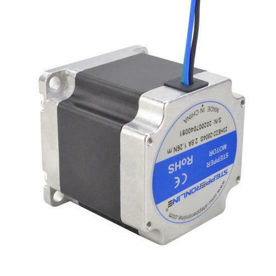 Nema 23 Stepper Motor Bipolar 1.8deg 1.26 Nm 178.04oz.in 2.8A 57x57x56mm 4 Wires Stepper Motor Nema 23