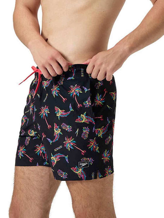 Men's Swimwear Shorts Red with Patterns