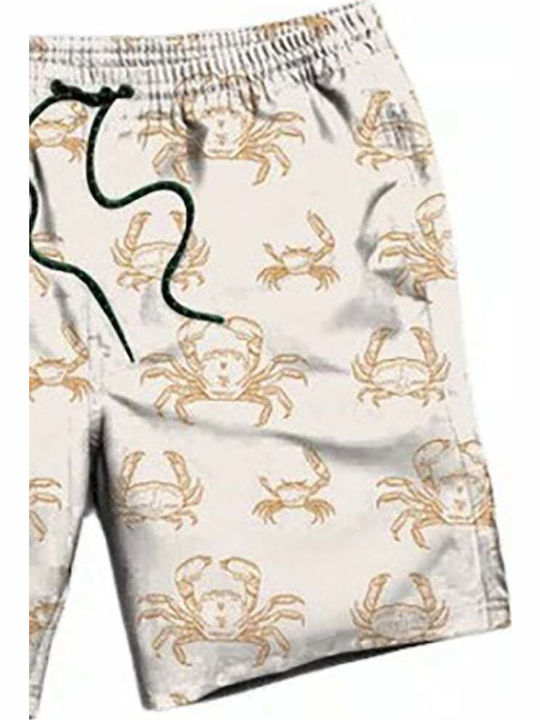Men's Swimwear Shorts Beige with Patterns