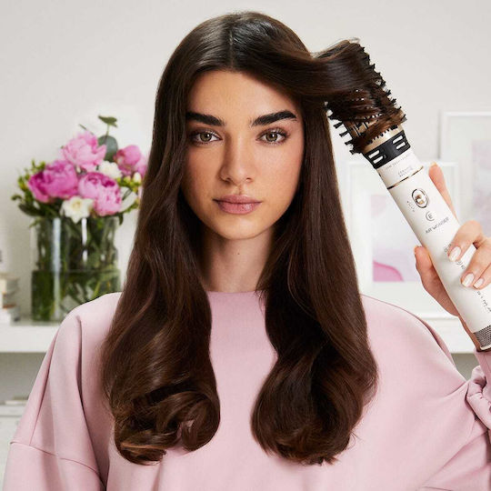 Bellissima Air Wonder 8in1 Ceramic Electric Brush with Air for Straightening and Curls 1000W White