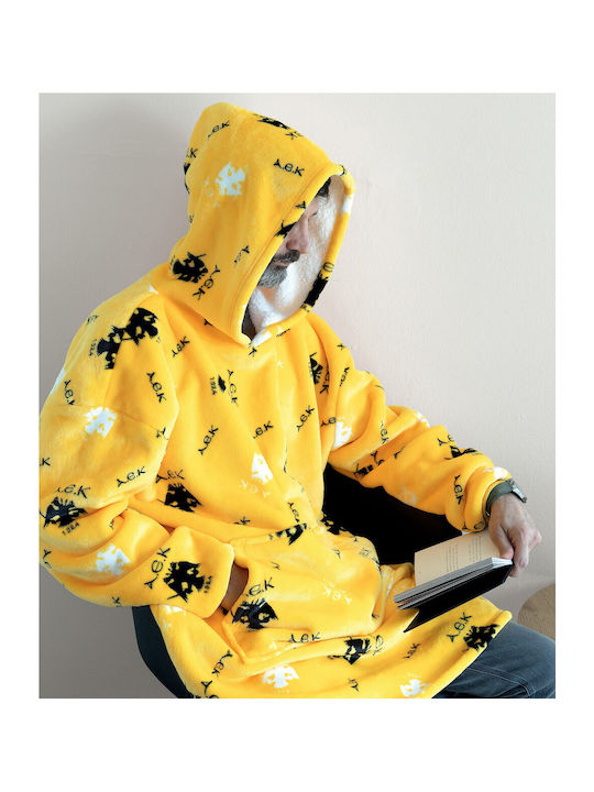 Palamaiki Huhu Κουβέρτα Fleece με Μανίκια 90x100εκ. Yellow