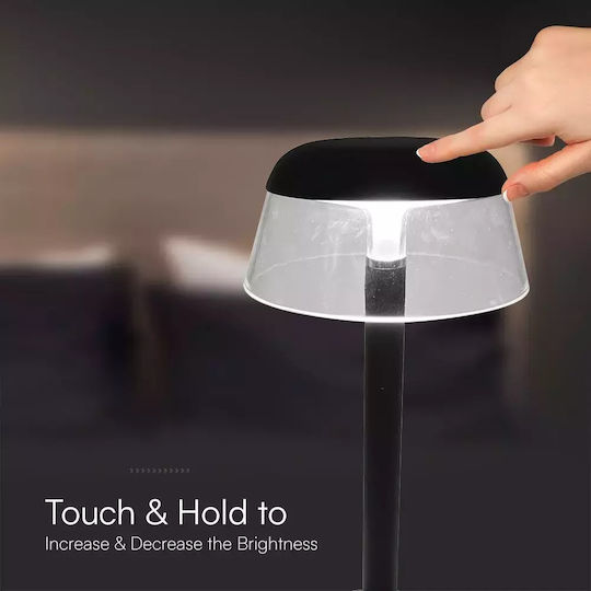 V-TAC Tischlampe LED mit Schwarz Schirm und Basis