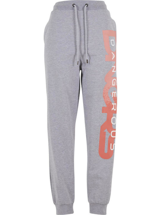 Παντελόνι Φόρμας με Λάστιχο Grey Melange/salmon