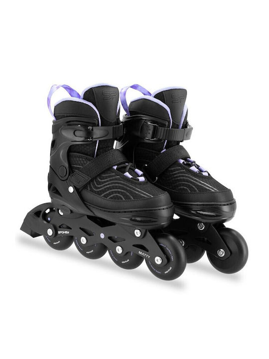 Spokey Skates Inline Αυξομειούμενα Rollers Μαύρα Ενηλίκων